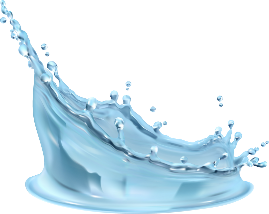 Blue Water Splash in 3d 